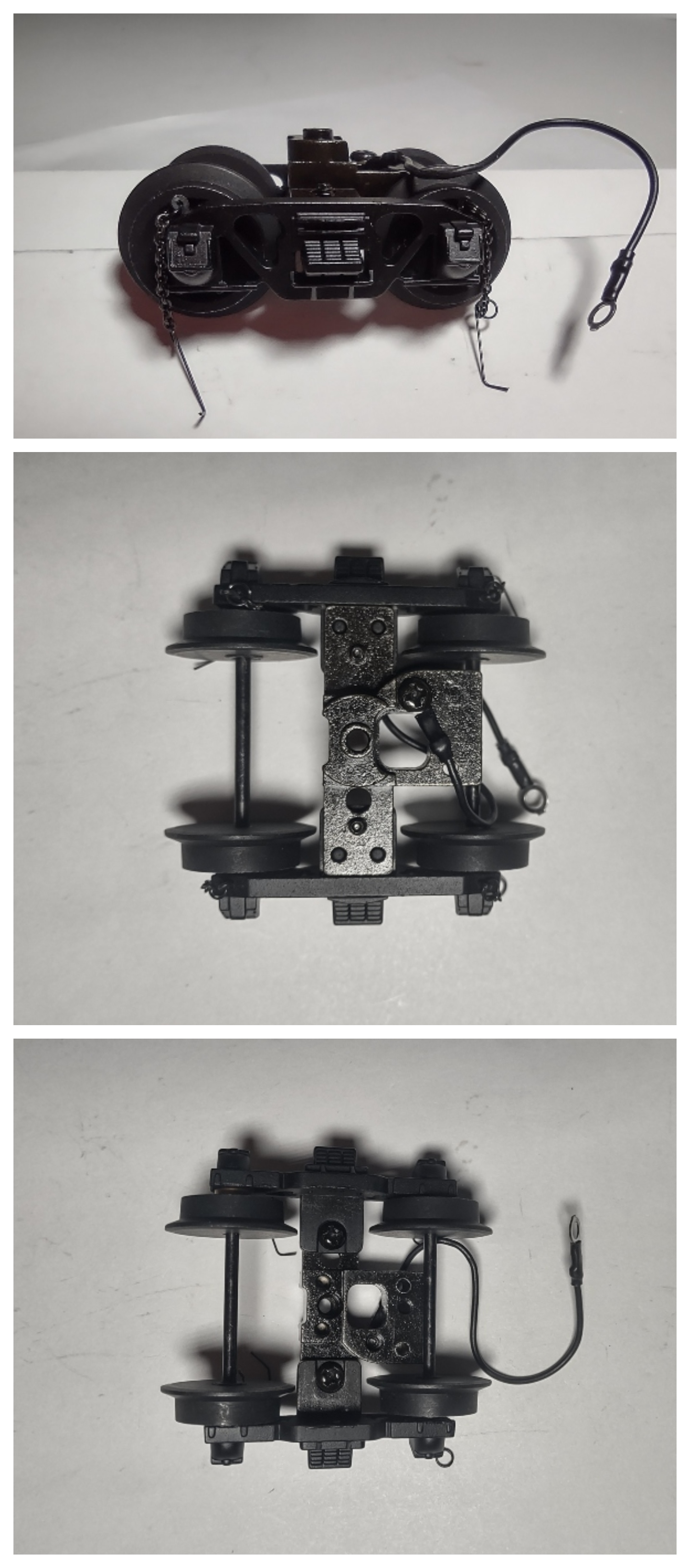 TENDER TRUCK / 4-WHEEL / FRONT / W/CHAINS & GROUND WIRE / BLACK / PREMIER H-10 2-8-0