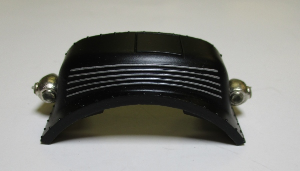 SHROUD / BOILER FRONT / REMOVABLE / BLACK W/SILVER STRIPES / W/MARKER LIGHT HOUSINGS / PREMIER N&W J 4-8-4 / SHROUDED BOILER