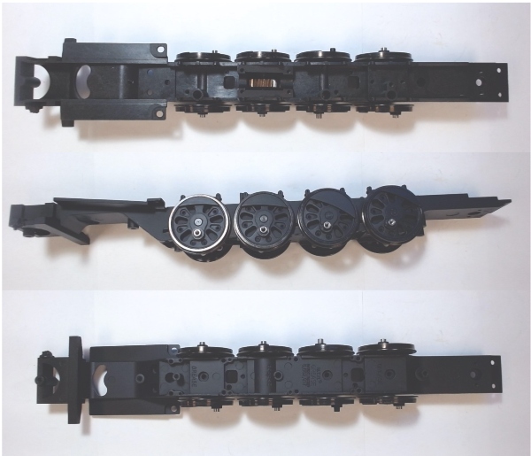 DRIVE BLOCK / 4-AXLE / 2-RAIL / BLACK / PREMIER MOHAWK 4-8-2