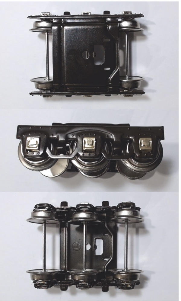 6-WHEEL TRUCK / BRASS JOURNALS / W/O PICK UP / TINPLATE STANDARD GAUGE 400T / STATE CARS / BLUE COMET / GIRARD