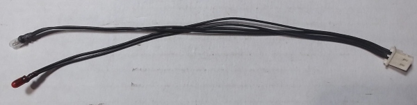 LAMP / 6V / 3mm D x 6.6mm L / ONE RED & ONE CLEAR / DOUBLE LAMP (2) / GRAIN OF WHEAT 