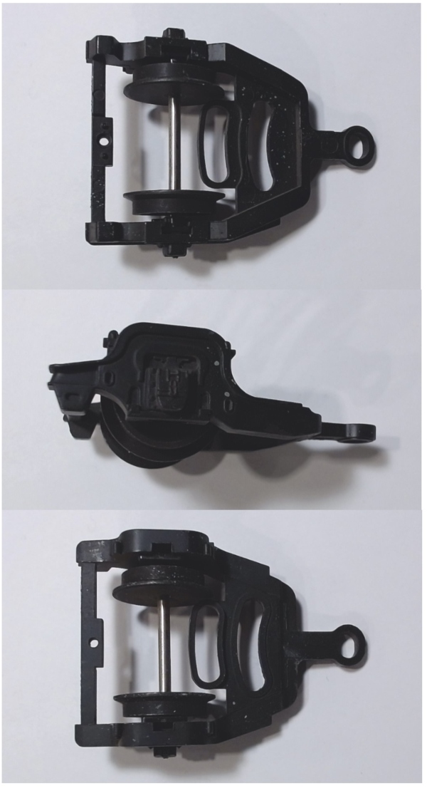 2-WHEEL TRAILING TRUCK / BLACK / W/O GROUND STRAP/ PS 1 / PREMIER HEAVY PACIFIC 4-6-2 