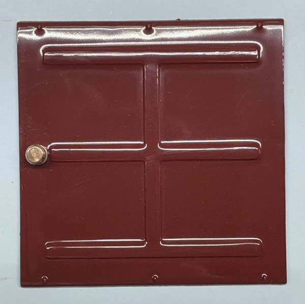 DOOR / MAROON / W/BRASS HANDLE / TINPLATE STANDARD GAUGE A/F 4018 BOXCAR