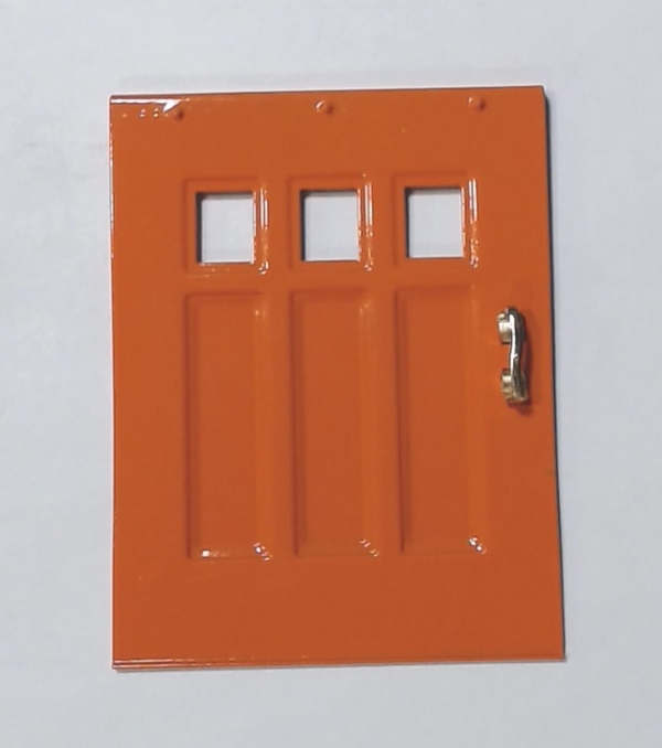 DOOR / BAGGAGE / LH / W/BRASS HANDLE / ORANGE / TINPLATE STANDARD GAUGE STATE CAR 