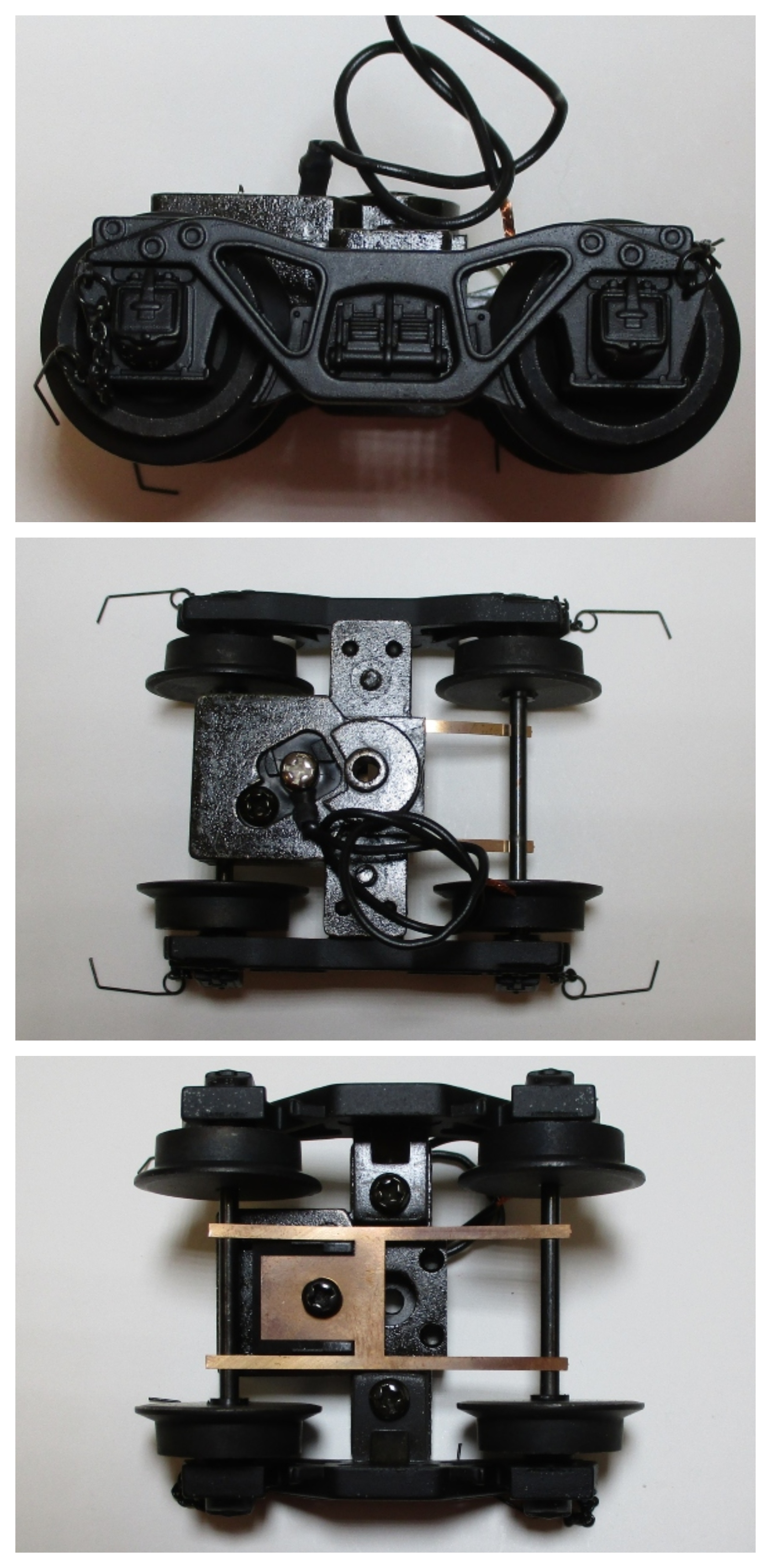 TENDER TRUCK / 4-WHEEL / FRONT / W/CHAINS / W/AXLE STRAP / BLACK / PREMIER K-4s 4-6-2 & G-5  4-6-0