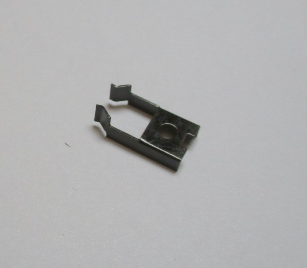 BRACKET / SCALE COUPLER CENTERING / STAMPED / FRONT TRUCK ONLY / BLACK / PREMIER CLIMAX