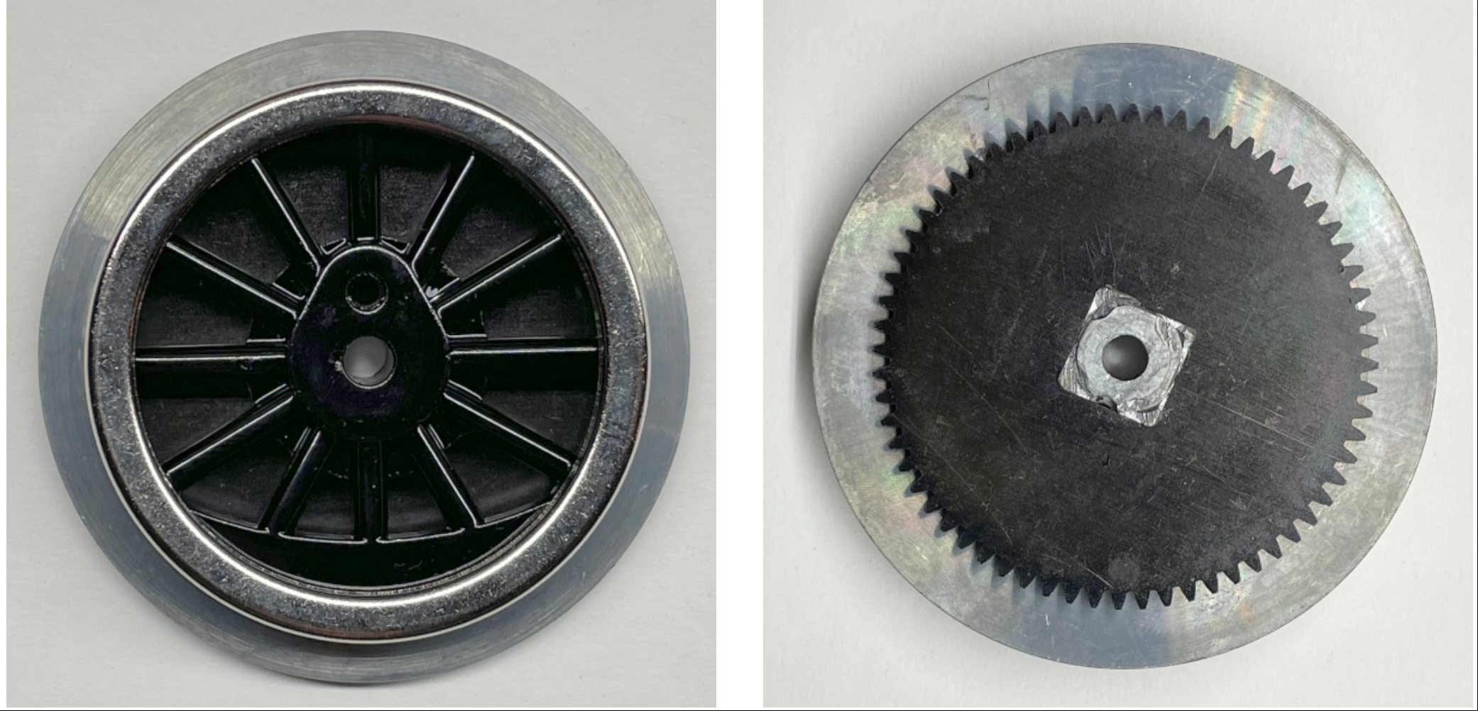 WHEEL / W/BLACK SPOKES / W/BULL GEAR / TRADITIONAL ONLY / W/O LUG / TINPLATE STANDARD GAUGE 4696