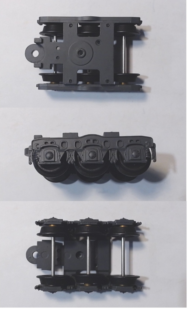 TENDER TRUCK / 6-WHEEL / FRONT & REAR / W/O COUPLER / DARK GRAY / RAILKING DREYFUS HUDSON 4-6-4 