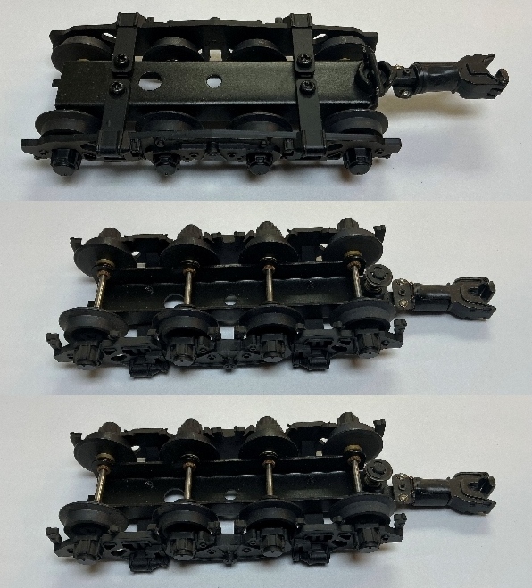 TENDER TRUCK / 8-WHEEL / REAR / BLACK / W/PROTO-COUPLER / PS-1 / PREMIER ATSF NORTHERN 4-8-4