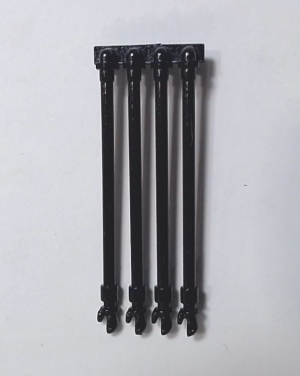 BRAKE AIR LINE / BLACK / 4 HOSE / STRAIGHT / LH REAR / RAILKING ONE GAUGE F-3 & F-7