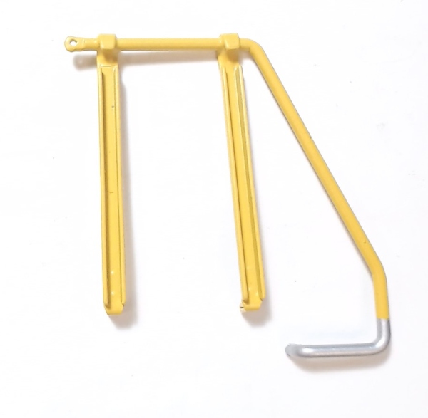 HANDRAIL / FRONT PILOT / LH SIDE / YELLOW W/SILVER BOTTOM / NARROW NOSE / RAILKIING ONE GAUGE DASH-8