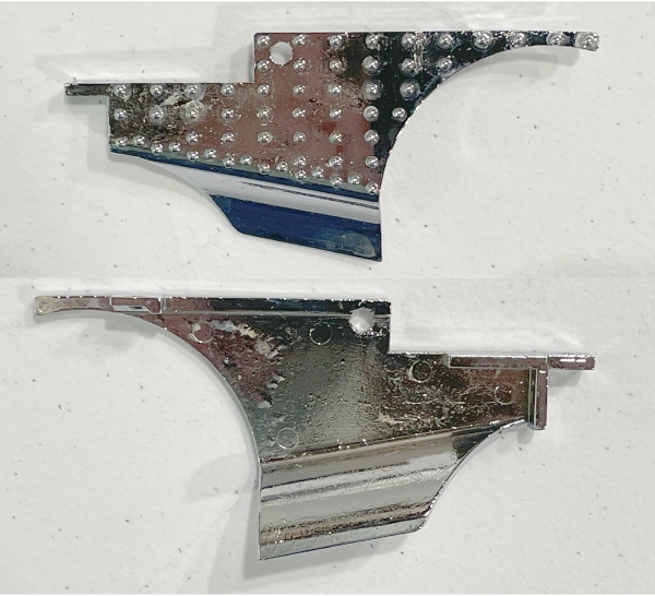 ASH PAN / DIE-CAST / RH / CHROME / BLACK / TINPLATE STANDARD GAUGE 4694 / 1134