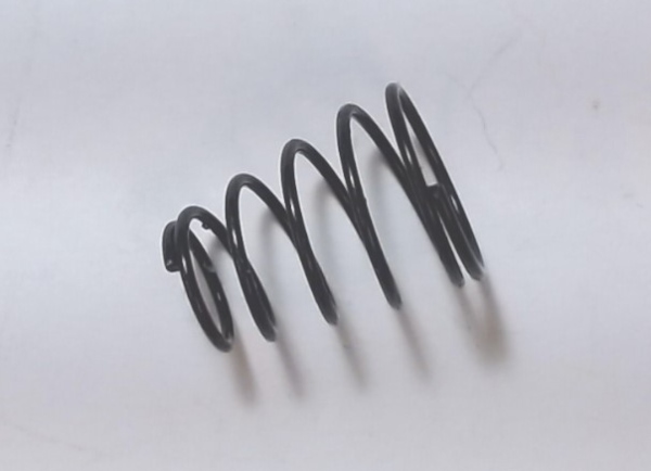 SPRING / CONICAL / 7.5mm D (TOP) x 11mm D (BOTTOM) x 14mm LONG / 0.7mm THICK WIRE / BLACK