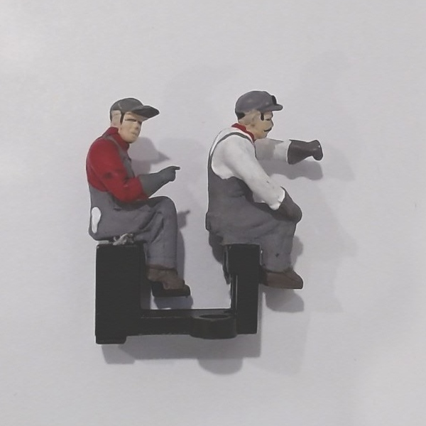 FIGURE / ENGINEER & BRAKEMAN / SEATED  W/DUAL SEATS / PS 2 & 3 / PREMIER BIG BOY 4-8-8-4