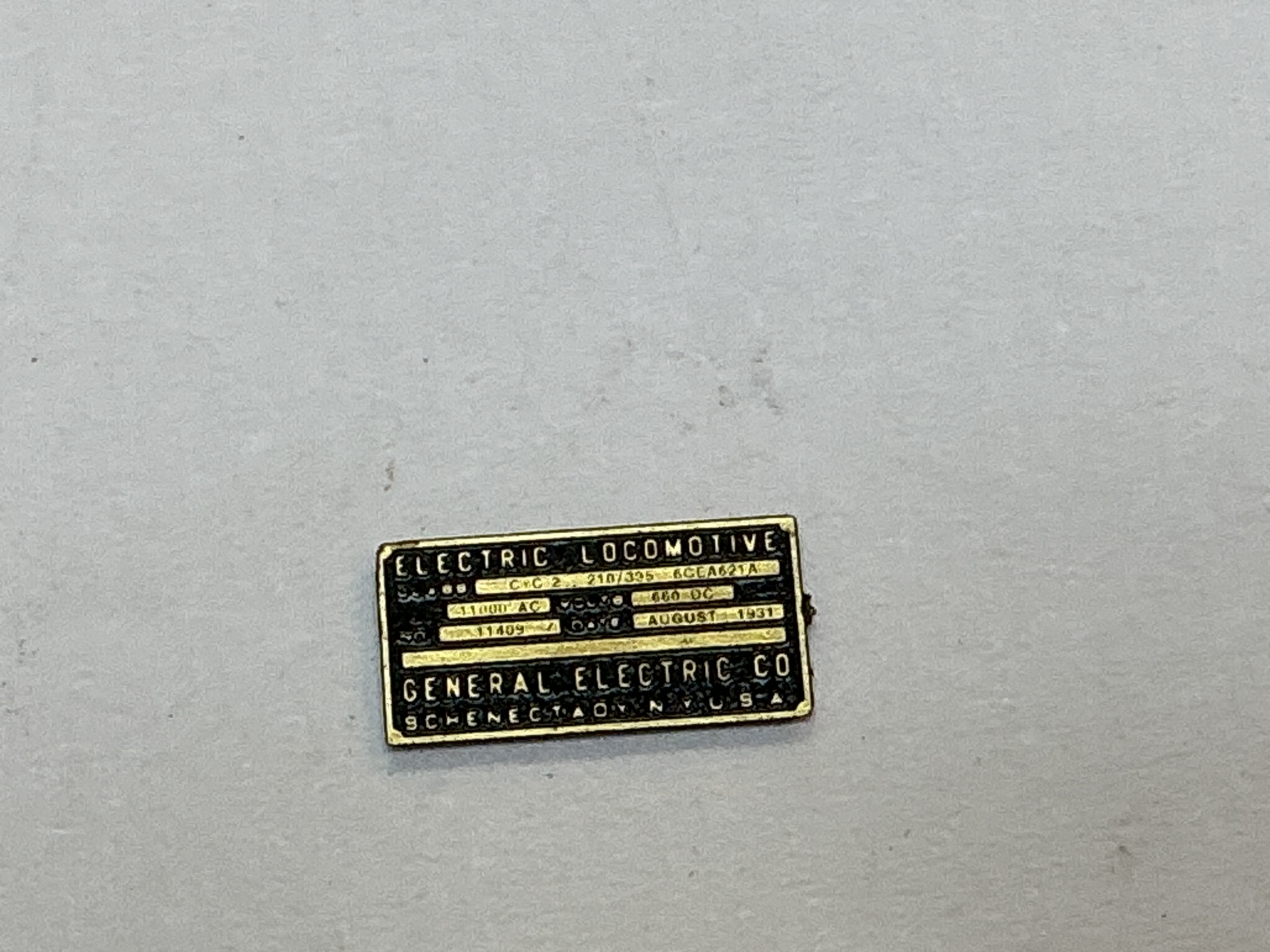 BUILDER PLATE / GENERAL ELECTRIC / #359 & #6749 / PREMIER EP-3