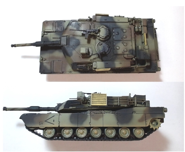 VEHICLE / M1A1 TANK / GREEN CAMOFLAGE 