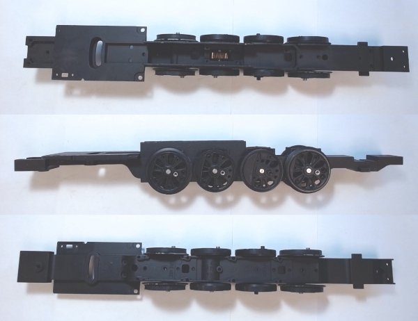 DRIVE BLOCK / 4-AXLE / BLACK / W/BLACK WHEELS / PS 2 & 3 / PREMIER ATSF NORTHERN 4-8-4