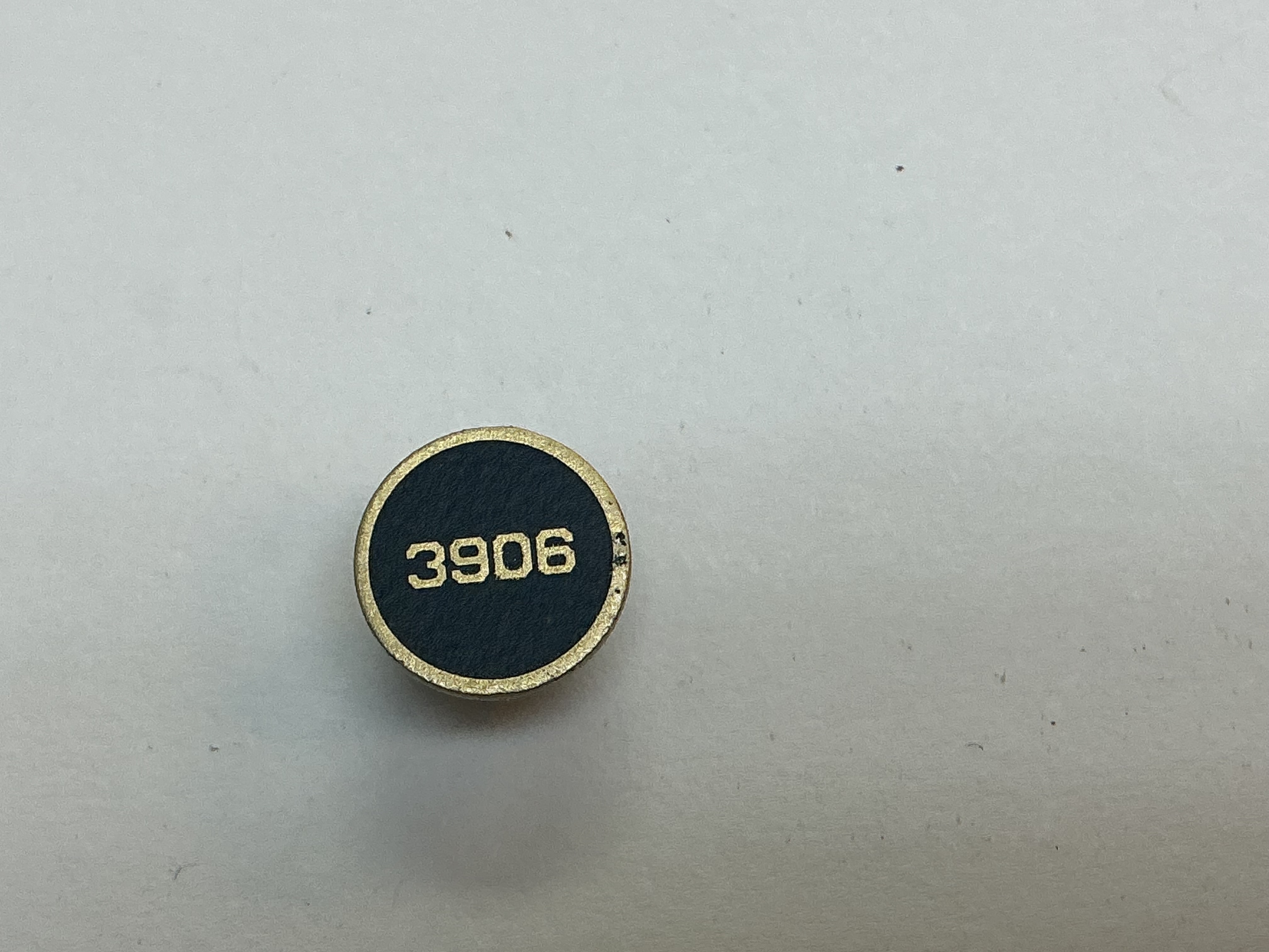 NUMBER PLATE / MOUNTS ON BOILER FRONT / BLACK / LIRR #3806 / PREMIER A-5 SWITCHER 0-4-0