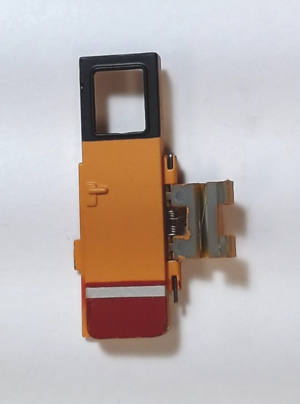 DOOR / W/HINGE ASSEMBLY / LF / ORANGE W/BLACK AND RED / PREMIER FM ERIE BUILT MLW