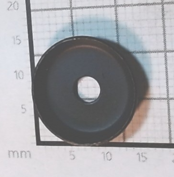 CUP WASHER / STEEL / BLACK / 15.1mm O.D. x 3.5mm I.D. x 2.4mm H