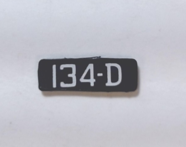 NUMBER BOARD / FRONT / PREMIER F-3A / CB&Q #134D
