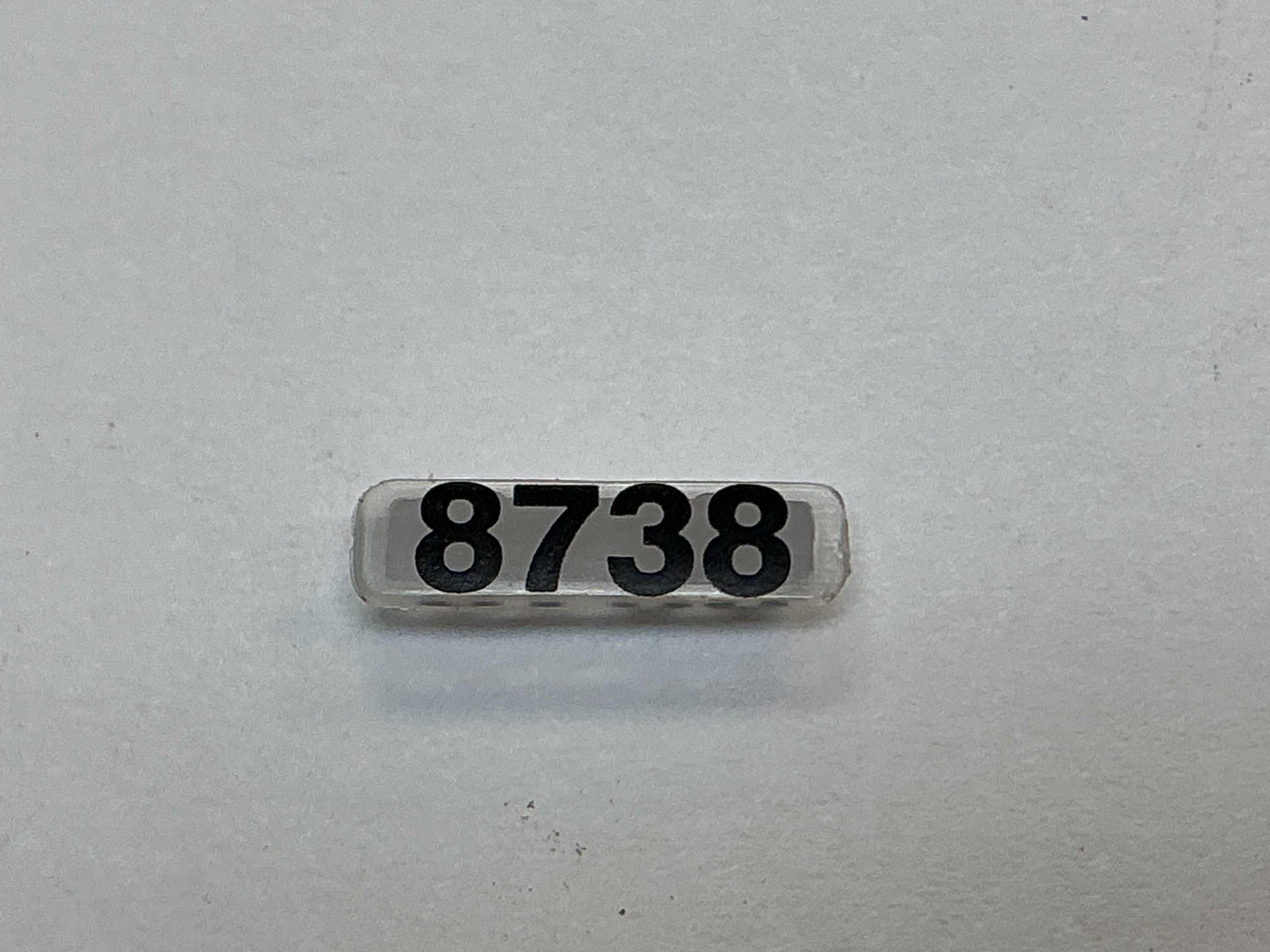 NUMBER BOARD / FRONT & REAR / LH OR RH / #8738 / PREMIER DASH-9
