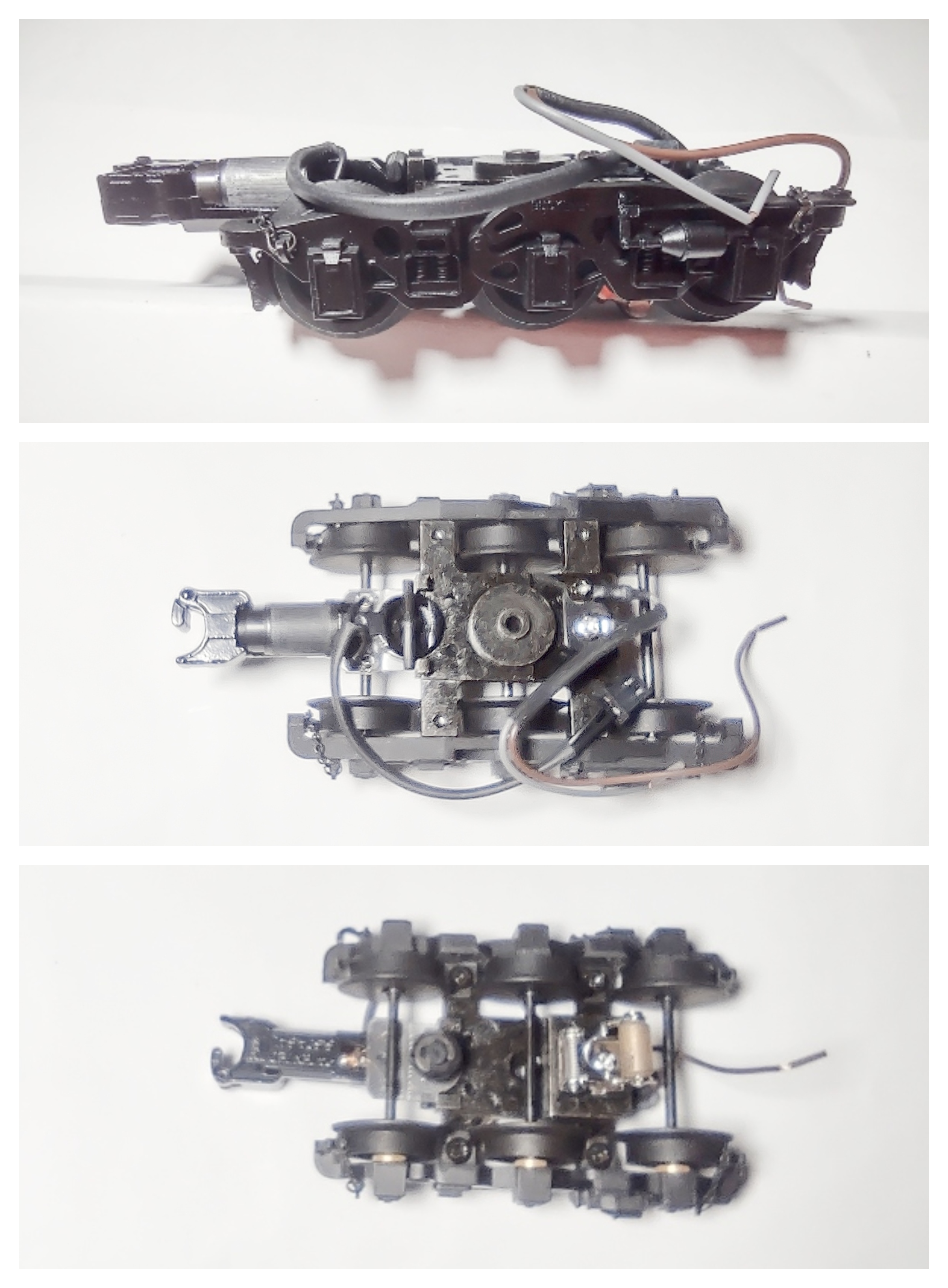 TENDER TRUCK / 6-WHEEL / REAR / W/CHAINS / BLACK / 3-RAIL / W/PICKUP / PREMIER ROYAL HUDSON 4-6-4