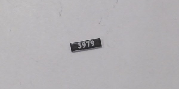 NUMBER BOARD / UP #3979 / HO SCALE CHALLENGER 4-6-6-4