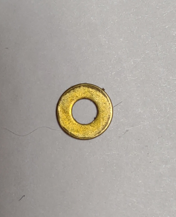 WASHER / BRASS / 0.275in O.D. X 0.12in I.D. X 0.015in THK