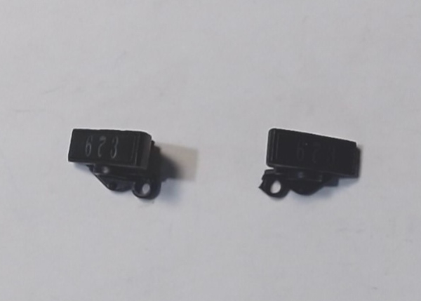 NUMBER BOARD HOUSING / BLACK / PAIR (LH & RH) / CLINCHFIELD #673 / LIGHTED / PS 2 & 3 / PREMIER CHALLENGER 4-6-6-4
