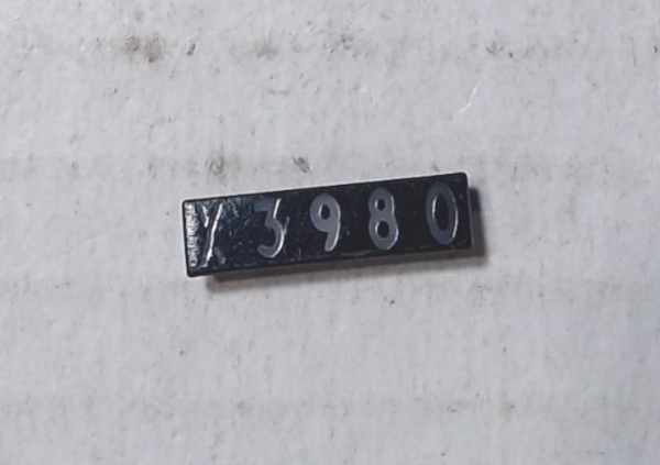 LENS / NUMBER BOARD / LH & RH / UP #X3980 / PREMIER CHALLENGER 4-6-6-4 