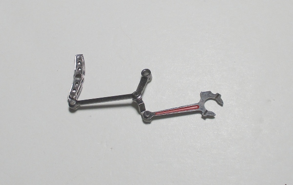 3RD CYLINDER LINKAGE / EXPANSION LINK (MOUNTS TO DRIVER AXLE) / BLACKENED W/RED CENTER / PREMIER BR44