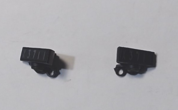 NUMBER BOARD HOUSING / BLACK / PAIR (LH & RH) / UP #X3711 / LIGHTED / PS 2 & 3 / PREMIER CHALLENGER 4-6-6-4