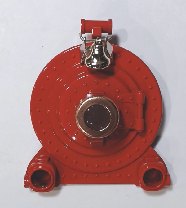 BOILER FRONT / COMPLETE / RED W/BRASS TRIM / TINPLATE STANDARD GAUGE 400E 