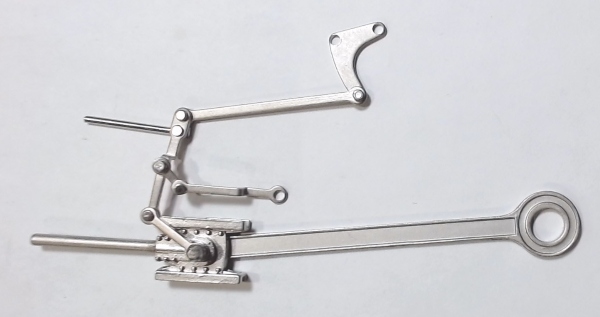 MAIN ROD & CROSSHEAD ASSEMBLY / LH / SATIN NICKEL / W/SINGLE LUBRICATOR LINKAGE / PREMIER N&W J 4-8-4