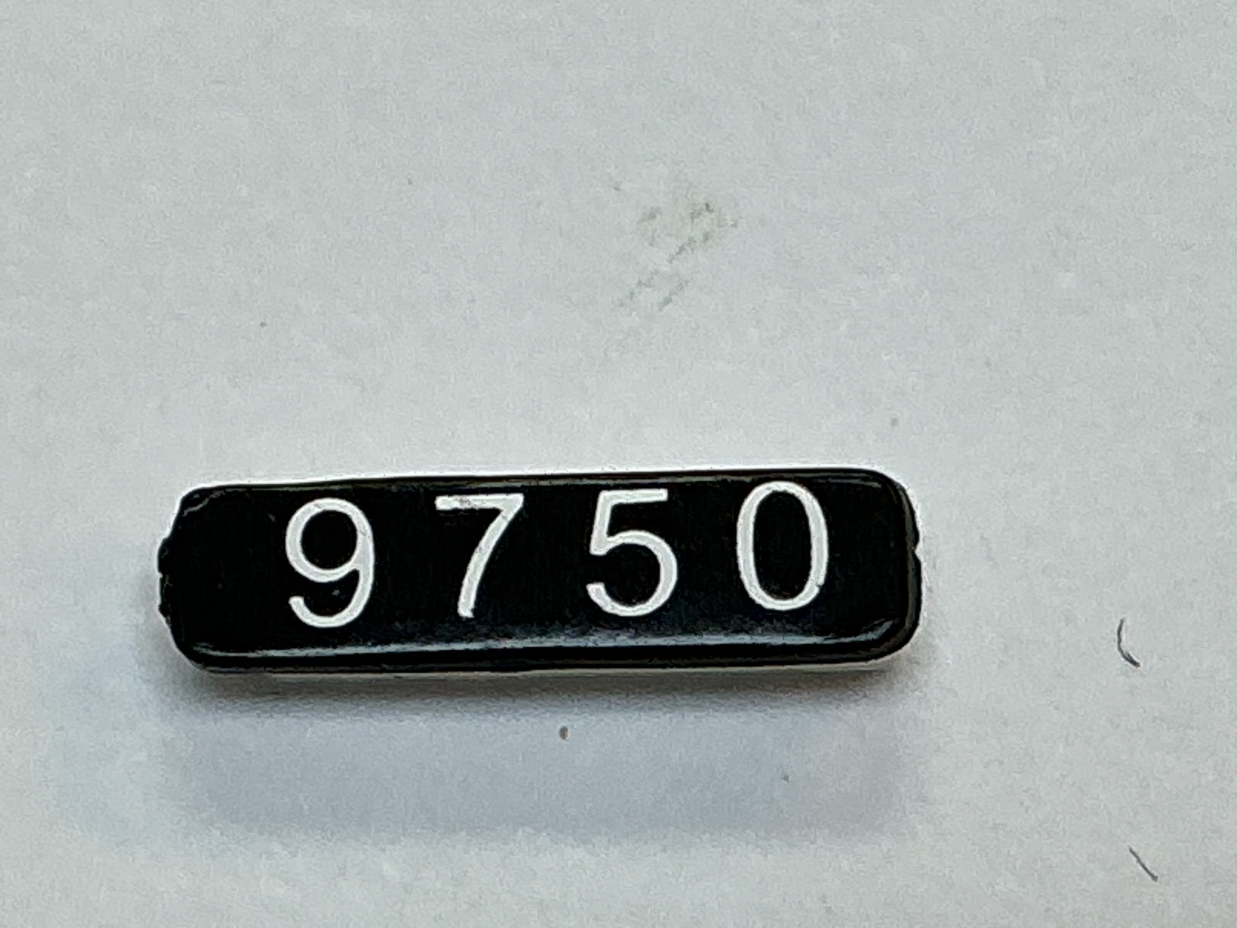 NUMBER BOARD / FRONT & REAR / LH OR RH / #9750 / PREMIER DASH-9
