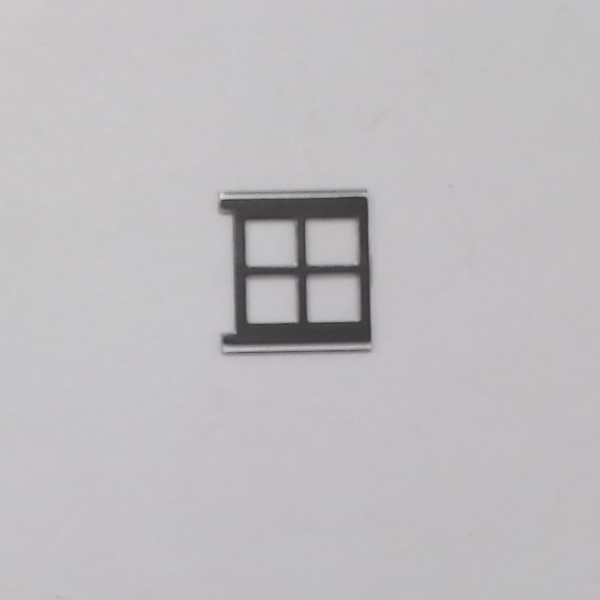 WINDOW / CAB / SMALL / 4-PANE / W/BLACK FRAMES / PS 2 & 3 / SLIDING / PREMIER CHALLENGER 4-6-6-4