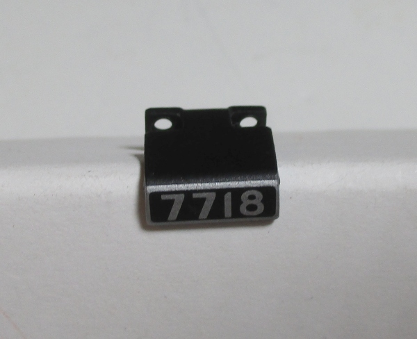 NUMBER PLATE / BOILER FRONT / (FOR MOUNTING HEADLIGHT) / #7718 / PREMIER 0-8-0