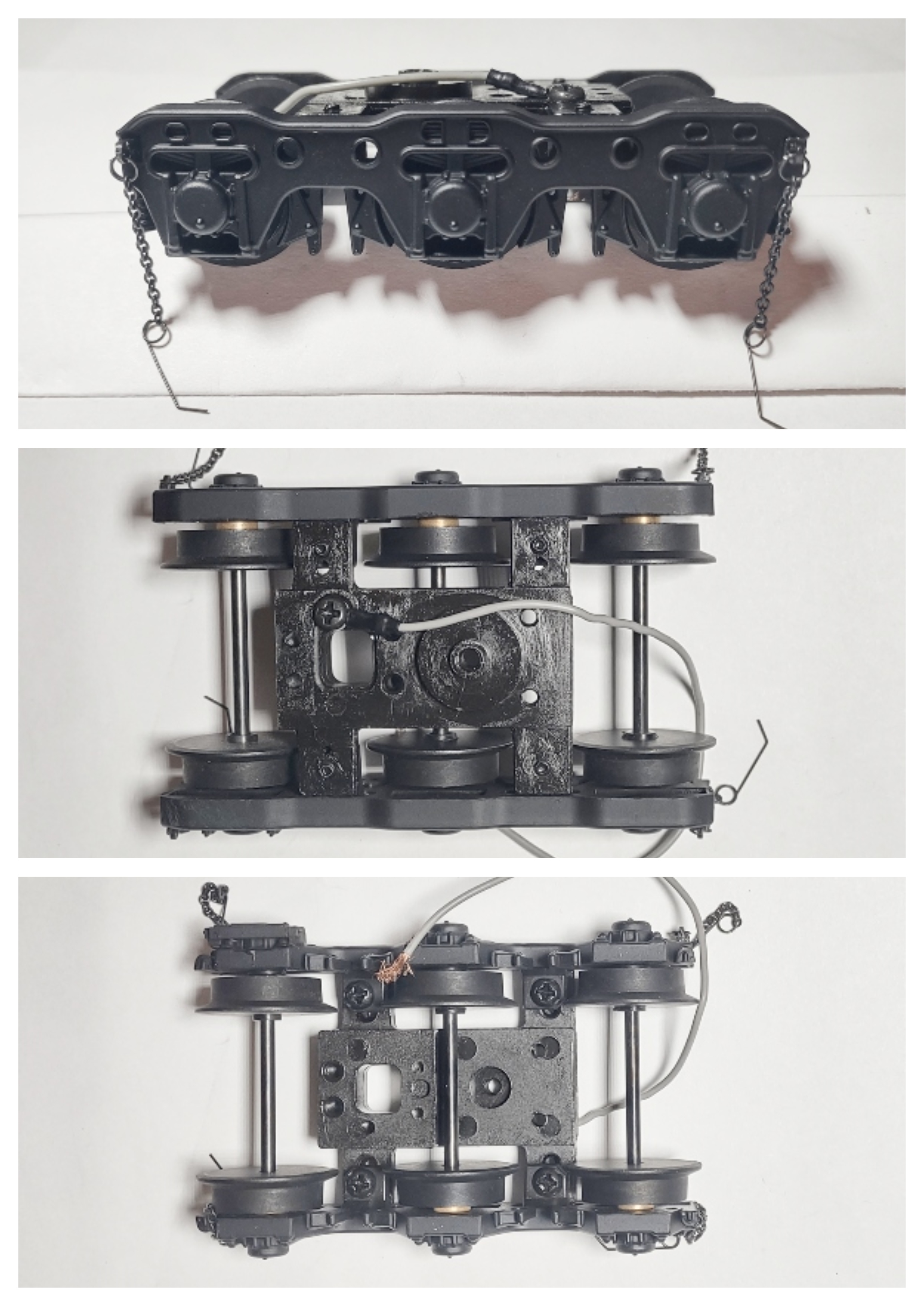 TENDER TRUCK / 6-WHEEL / FRONT / BLACK / W/CHAINS / PREMIER MOHAWK 4-8-2