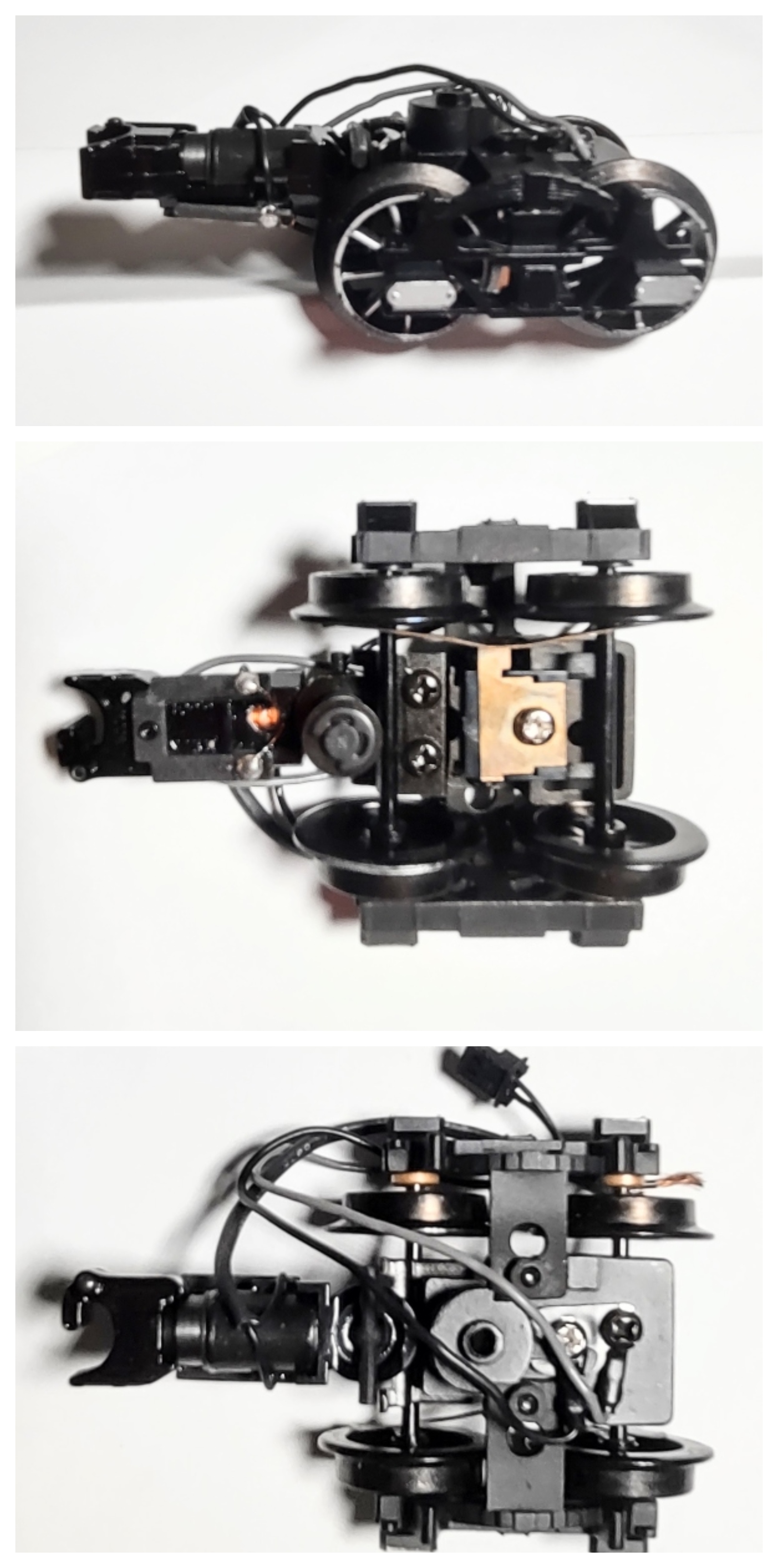 TENDER TRUCK / 4-WHEEL / REAR / SILVER SPOKES & RIM / W/O PICKUP / W/PROTOCOUPLER / PREMIER AMERICAN & ESE 4-4-0