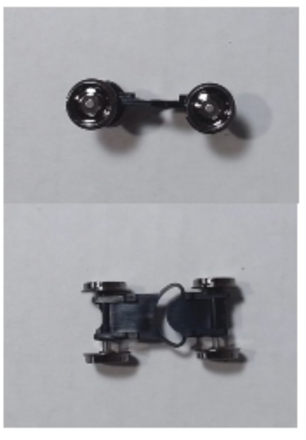 4-WHEEL PILOT TRUCK / BLACK / HO SCALE N&W J 4-8-4