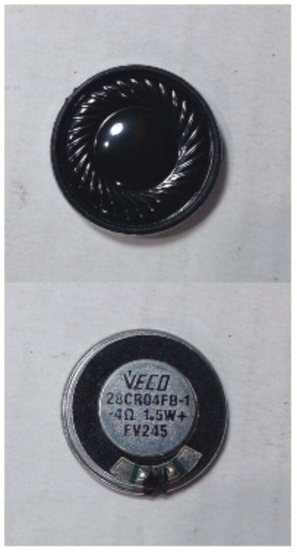 SPEAKER / 4 OHM 1.5W / 28mm DIAM / VECO 28CR04FB1