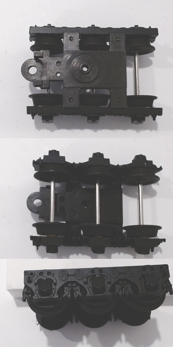 TENDER TRUCK / 6-WHEEL / BLACK / REAR / W/O CHAINS / PREMIER PACIFIC 4-6-2