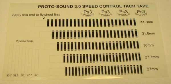 FLYWHEEL TACH TAPE / FOR 33.7mm, 31.8mm, 30mm & 27mm DIAMETER FLYWHEELS / PS 3 UPGRADE KIT / PS2 ALSO