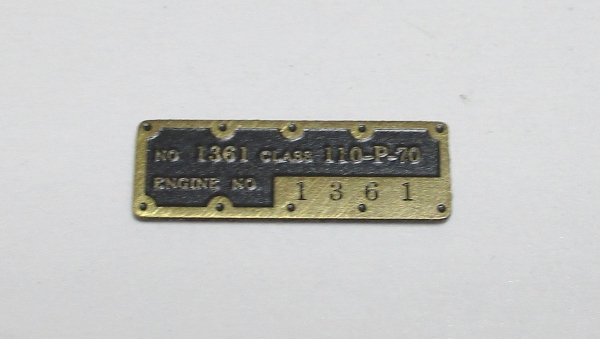 TRUST PLATE / TENDER / PRR / #1361 / PREMIER K-4s 4-6-2