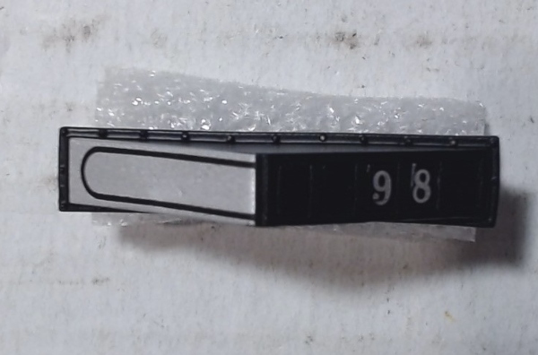 NUMBER BOARD HOUSING / RH / BLACK W/SILVER / #98 / PREMIER GS-4 4-8-4  