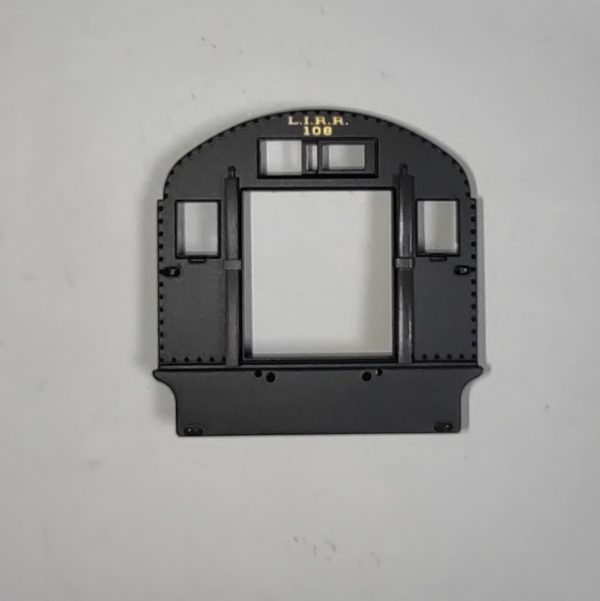 CAB REAR WALL / W/WINDOWS & CURTAINS / LIRR #108 / PREMIER H-10 2-8-0