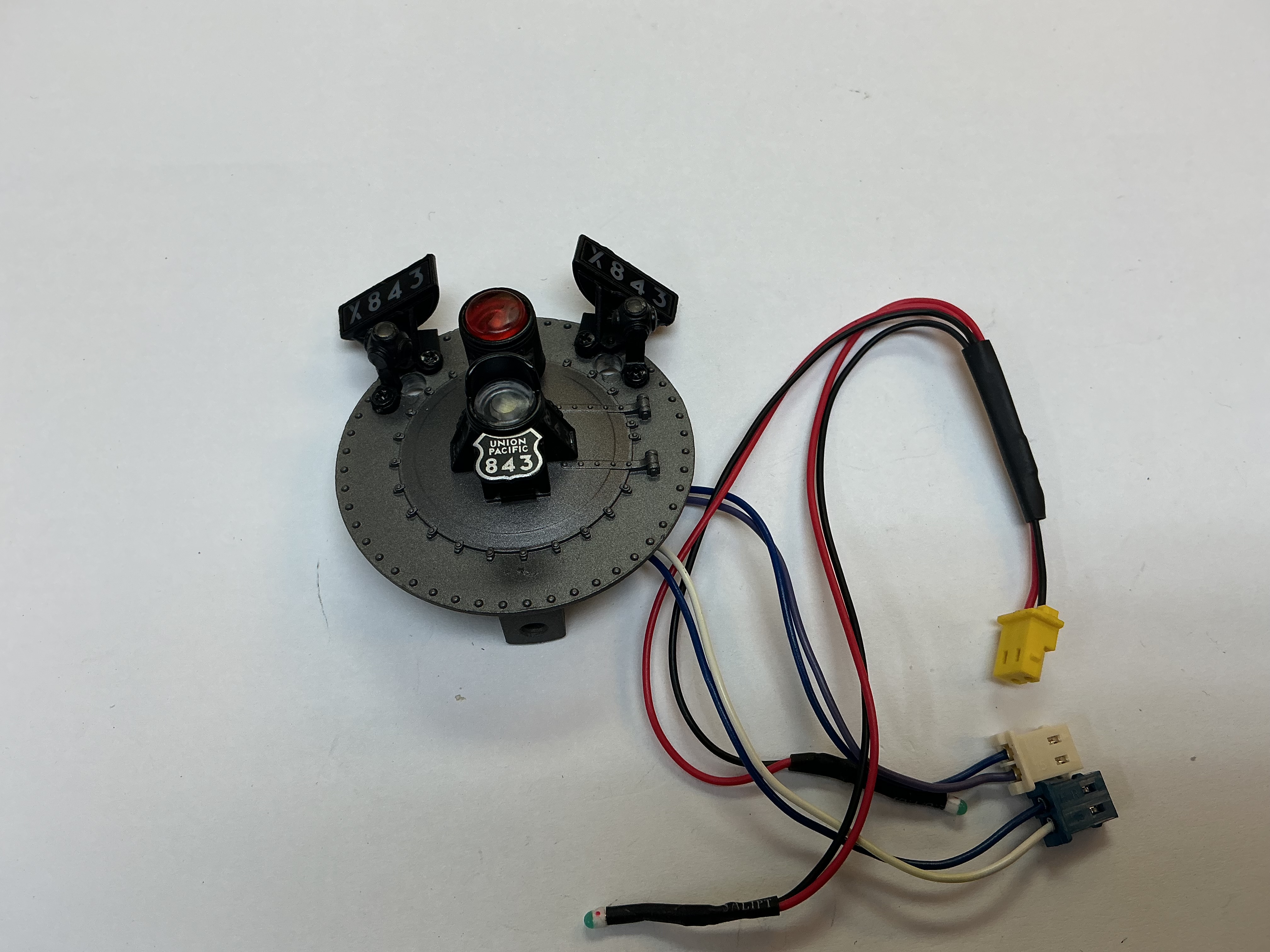 BOILER FRONT / COMPLETE / UP #843 / W/LAMPS & LEDS / MISSING BELL / PREMIER FEF 4-8-4