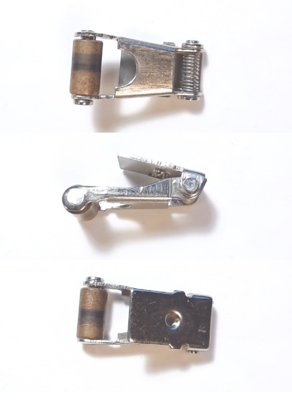 PICK UP / O GA / SINGLE / 6mm DIAM x 11mm W / 23mm RIVET TO RIVET / W/THREADED HOLE /RAILKING L-3 MOHAWK 4-8-2