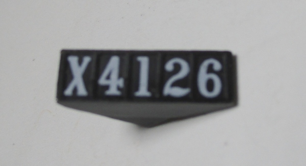 NUMBER BOARD HOUSING / LH / BLACK / #4126 / PS-1 / ABOVE CAB WINDOW / PREMIER CAB FORWARD